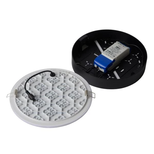 Lucide CERES-LED - Plafonnier Salle de bains - Ø 21,5 cm - LED Dim. - 1x30W 3000K - IP44 - Noir - détail 1
